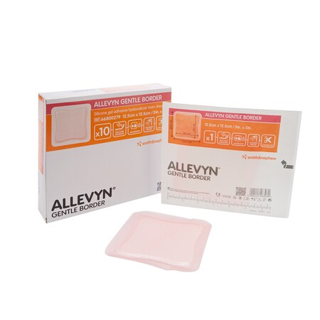 Allevyn Gentle Border Silicone Foam Dressing, 5 x 5 Inch, Sterile 66800279